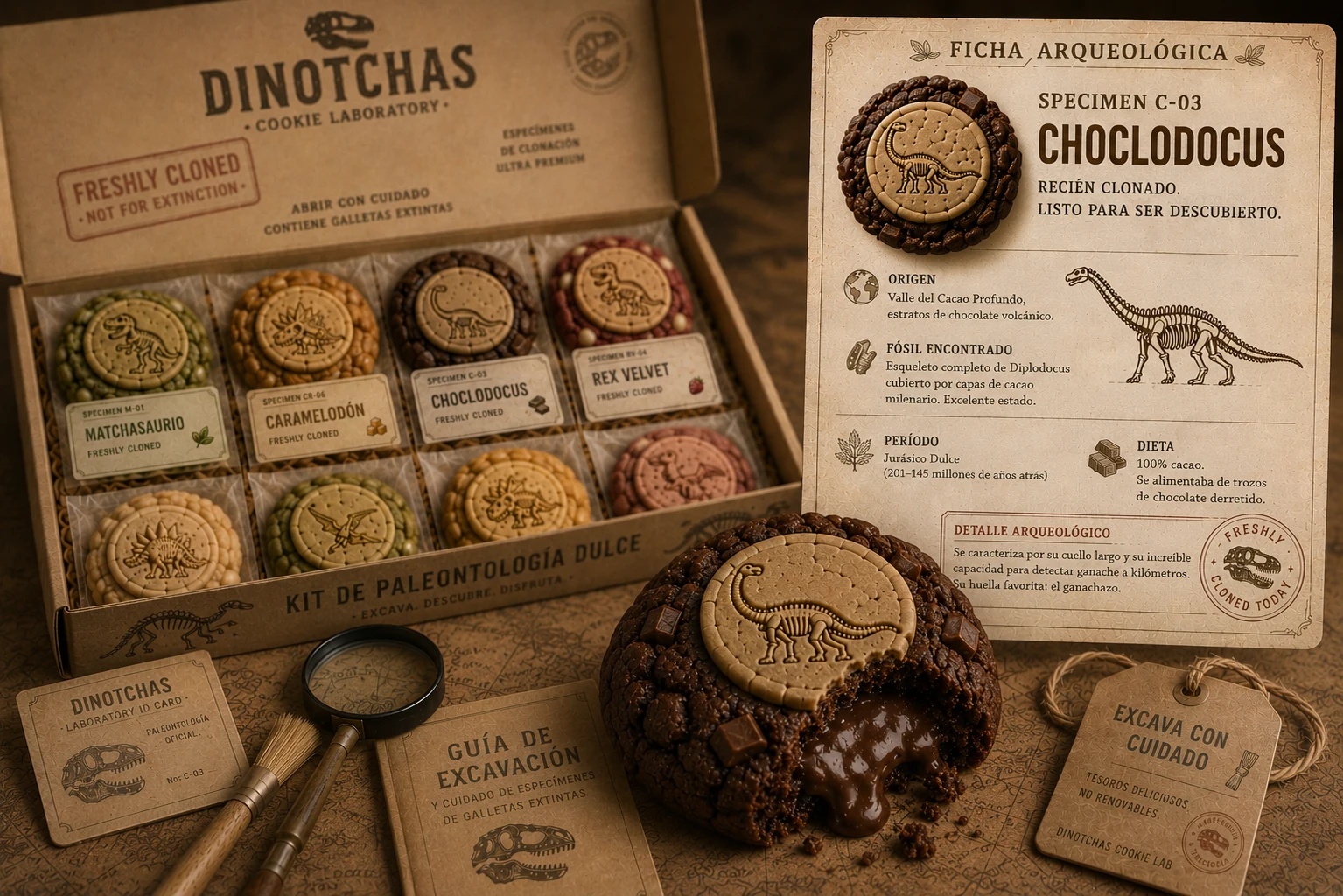 Kit de paleontología Dinotchas